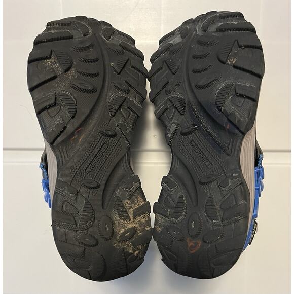 Merrell Moab Speed Low ZipTrek MK267174 Kids 1 M Hiking Shoes Black Blue Sneaker - Picture 10 of 10